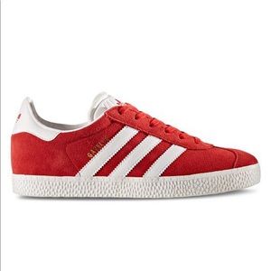 NEW red adidas gazelle sneakers
